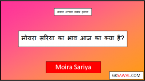 मोयरा सरिया का भाव आज का - Moira Sariya Price Today Indore 2023